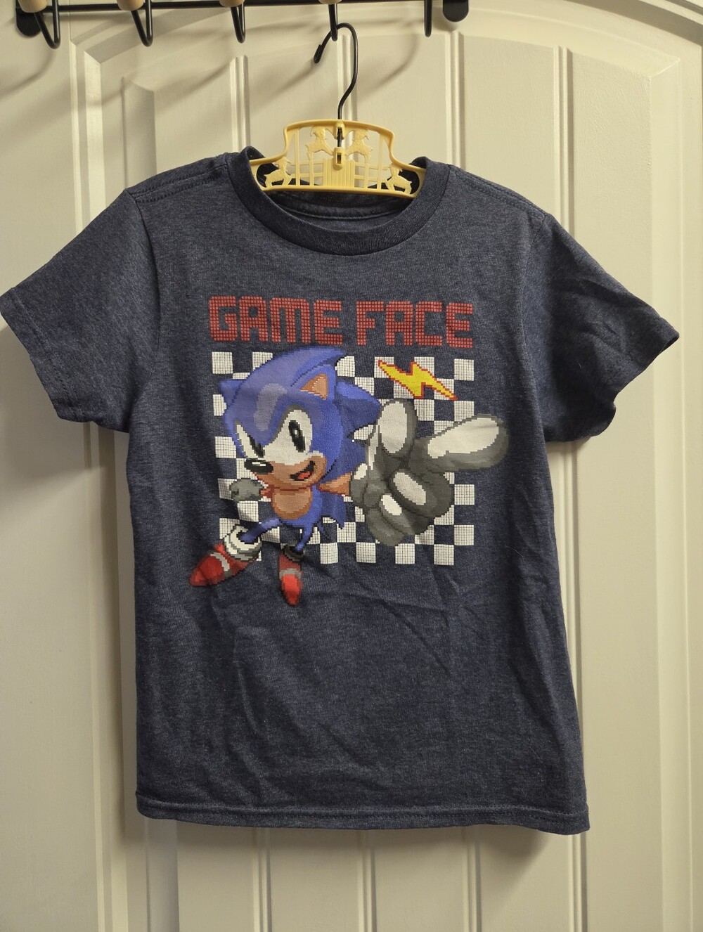 Sonic 'Game Face' Kids Graphic Tee - Navy